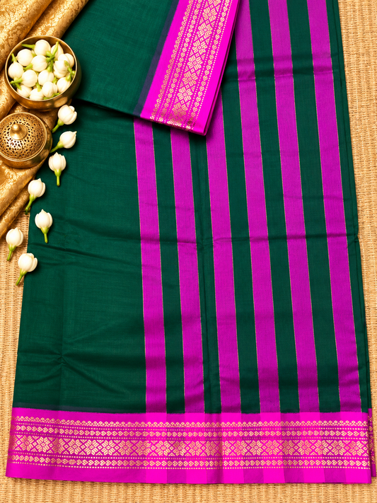 Gadwal Plain Cotton with Tread Border