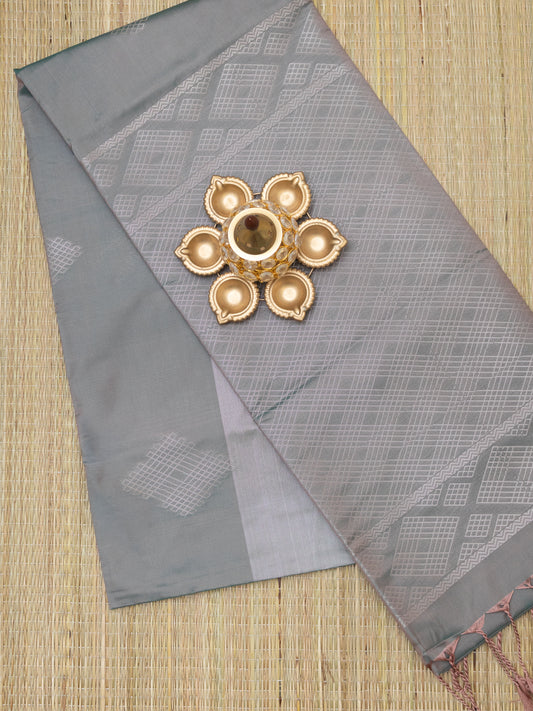Soft Silk Jari Border (Kolam Design)