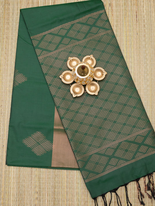 Soft Silk Jari Border (Kolam Design)