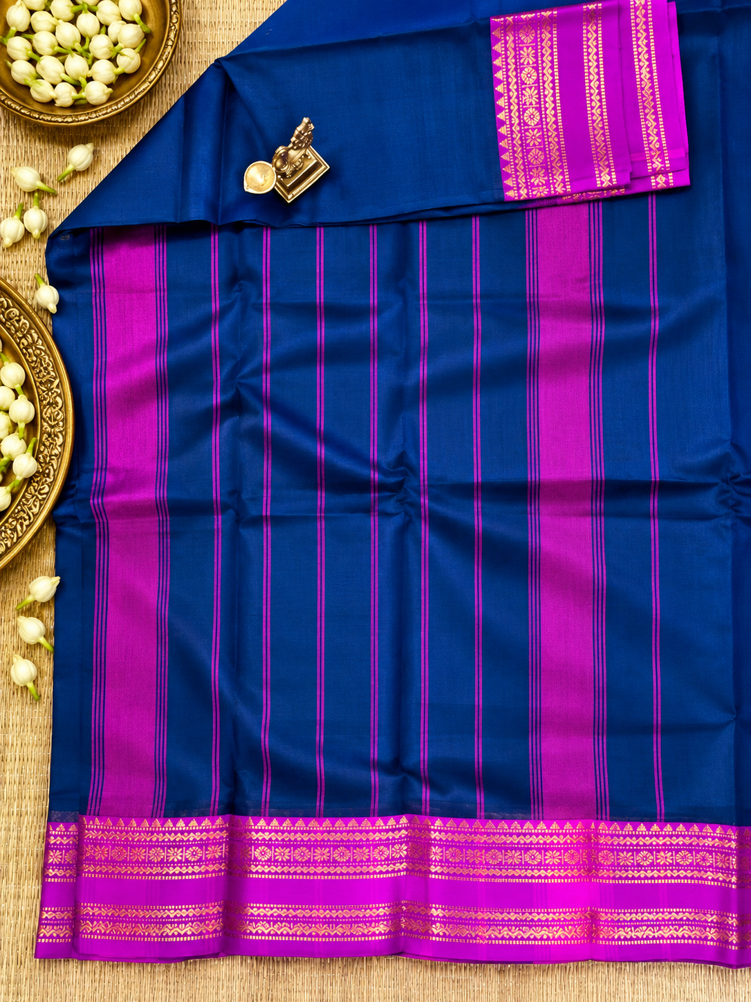 Gadwal Plain Cotton Saree