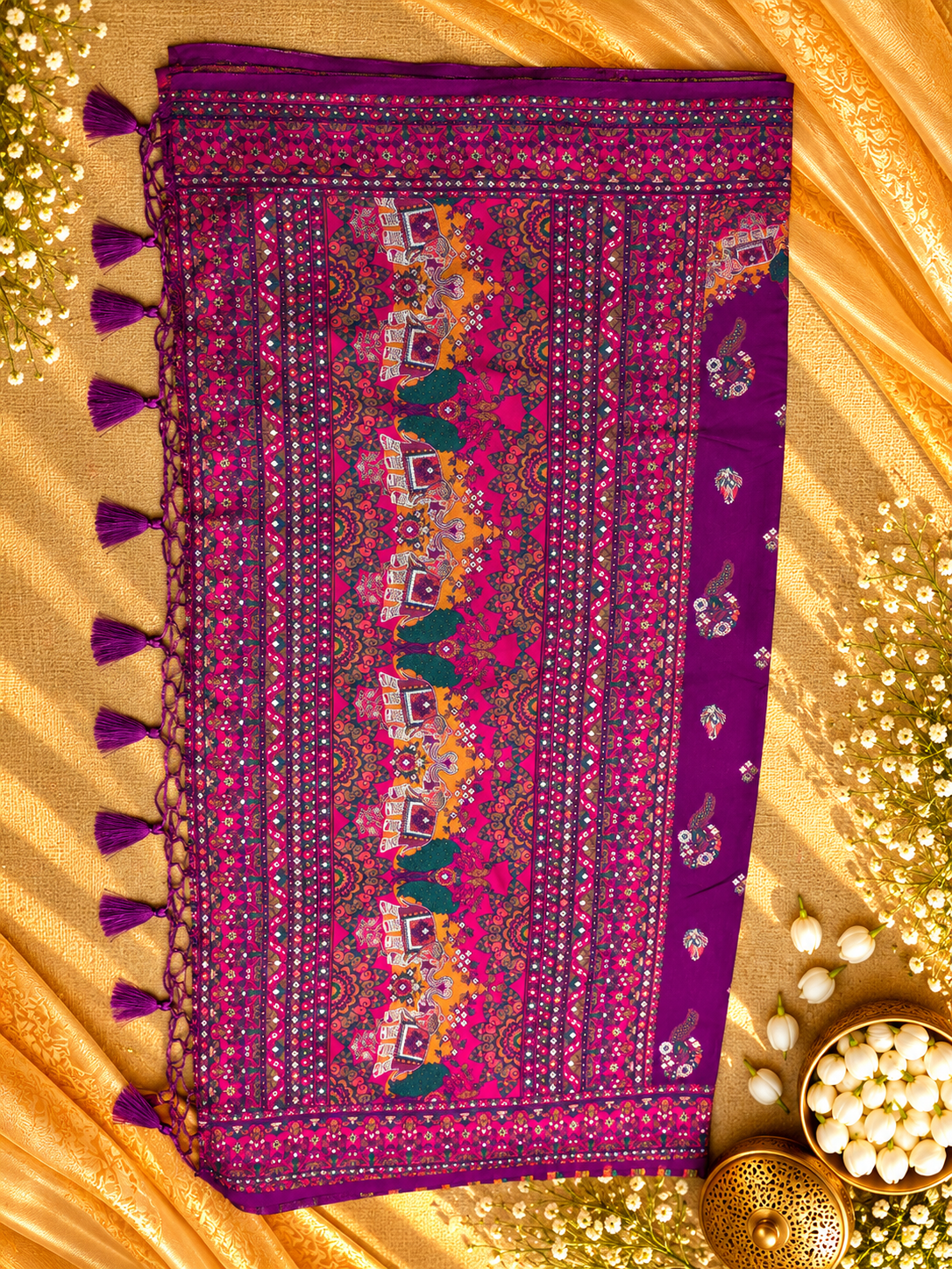 Pashmina silk sarees