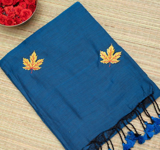 Kadhi Cotton  Embroidery leaf