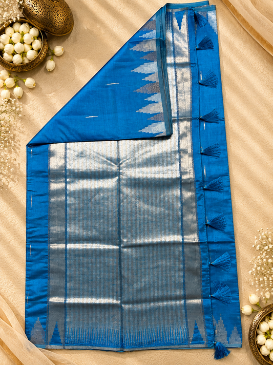 Semi Tassar Silk Temple Border