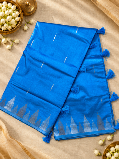 Semi Tassar Silk Temple Border