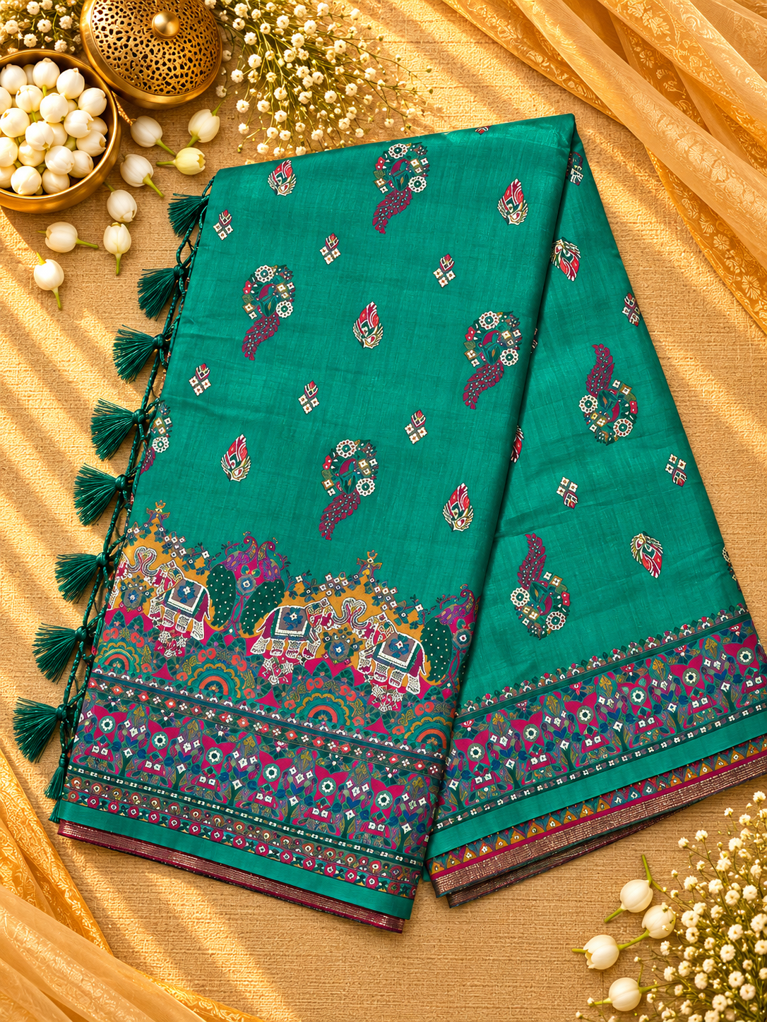 Pashmina silk sarees