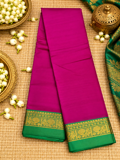 Gadwal Plain Cotton Saree