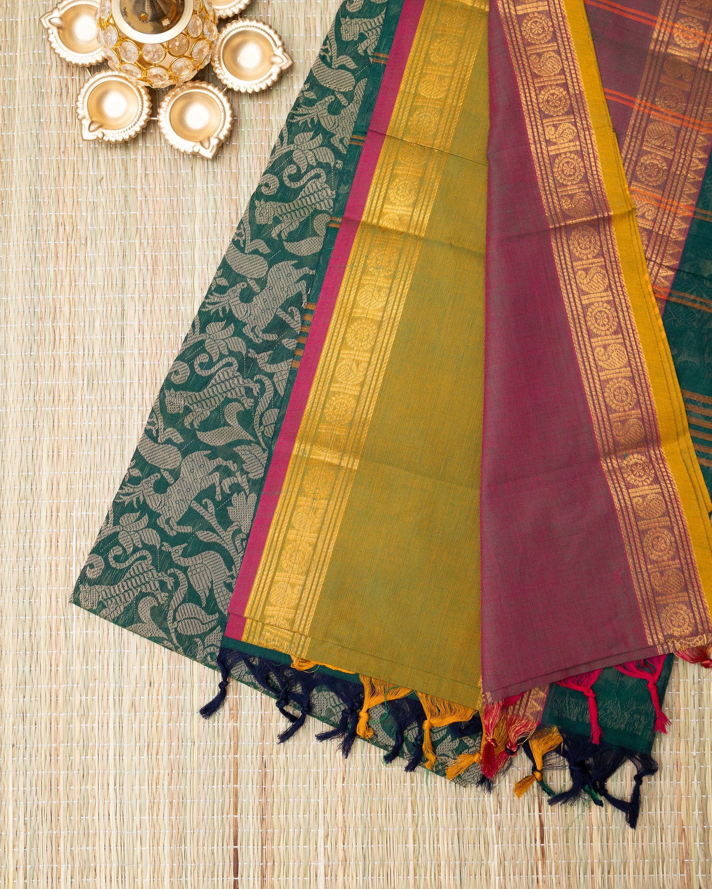 Vanasingaram Ganga Jamuna Border Chettinad Cotton