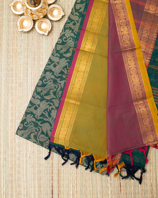 Vanasingaram Ganga Jamuna Border Chettinad Cotton