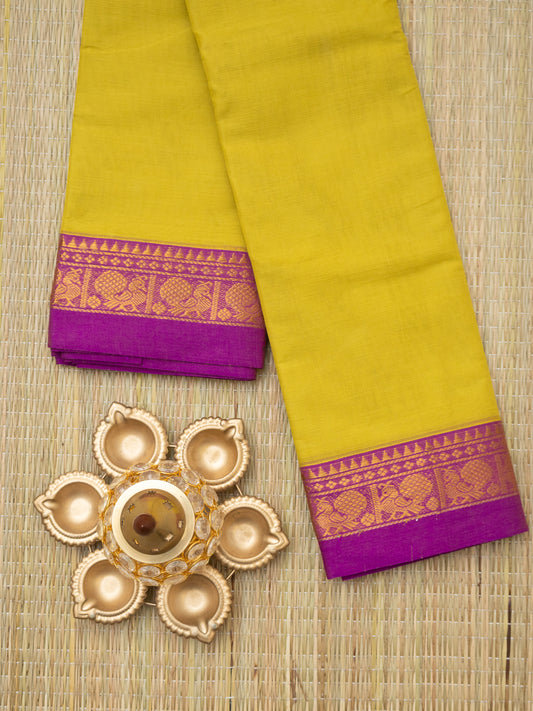 Gadwal Plain Cotton Saree