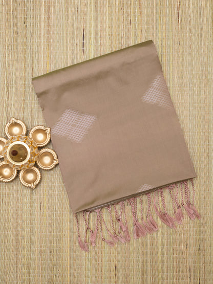 Soft Silk Jari Border (Kolam Design)