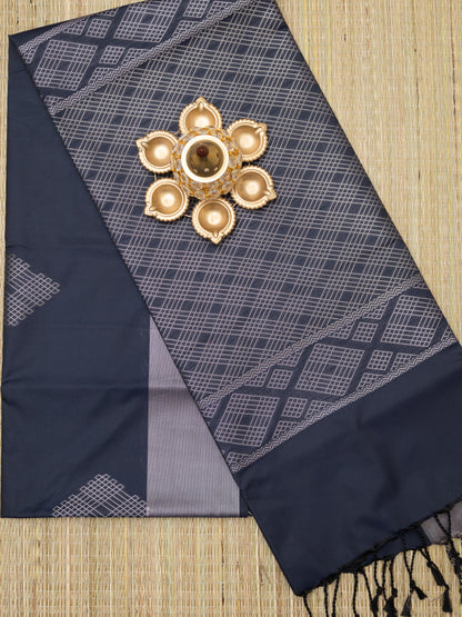 Soft Silk Jari Border (Kolam Design)