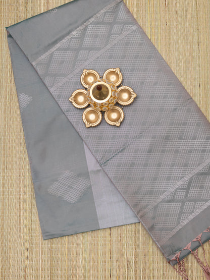 Soft Silk Jari Border (Kolam Design)