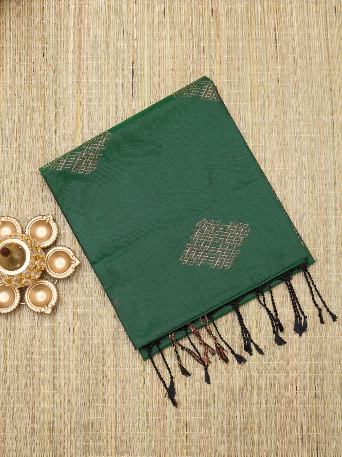 Soft Silk Jari Border (Kolam Design)