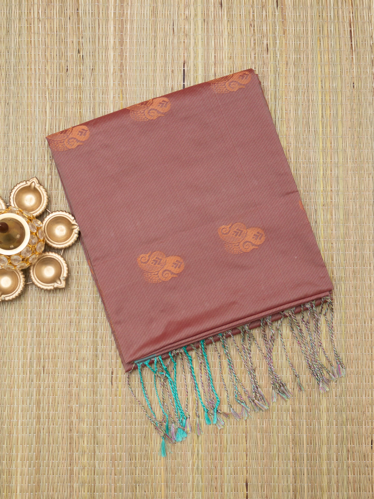 Soft Silk Jari Border (Kolam Design)