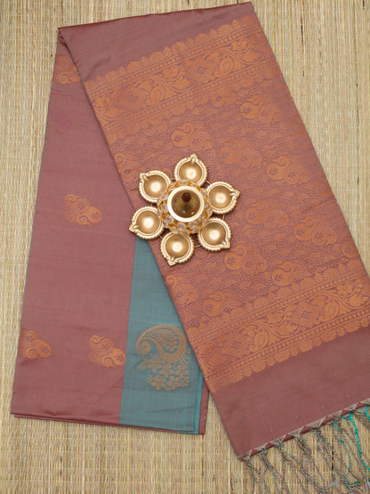 Soft Silk Jari Border (Kolam Design)