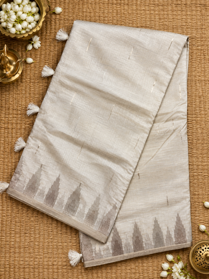Semi Tassar Silk Temple Border