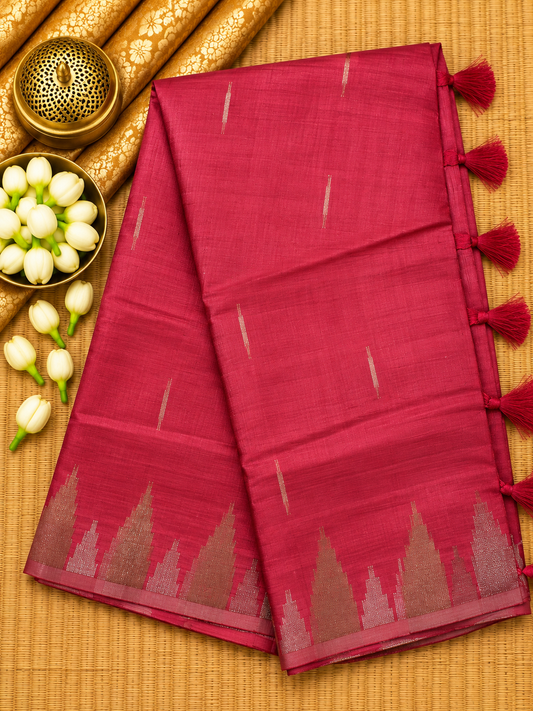Semi Tassar Silk Temple Border