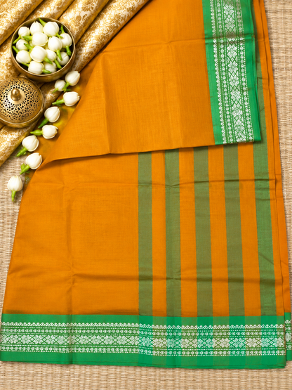 Gadwal Plain Cotton with Tread Border