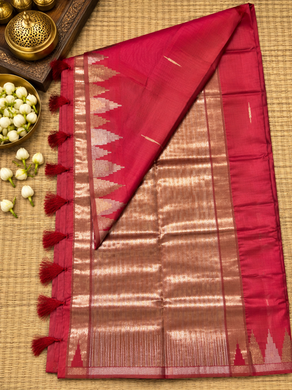 Semi Tassar Silk Temple Border
