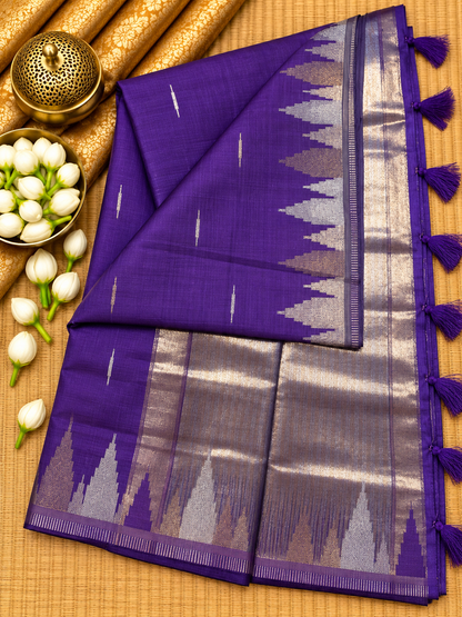 Semi Tassar Silk Temple Border