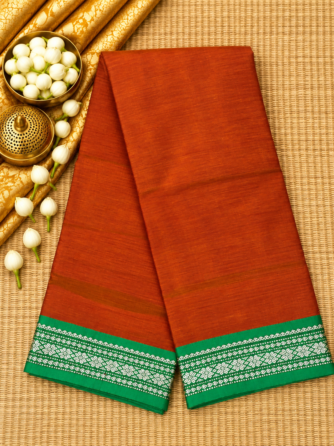 Gadwal Plain Cotton with Tread Border