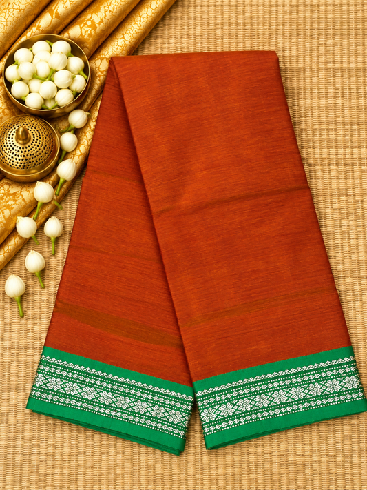 Gadwal Plain Cotton with Tread Border