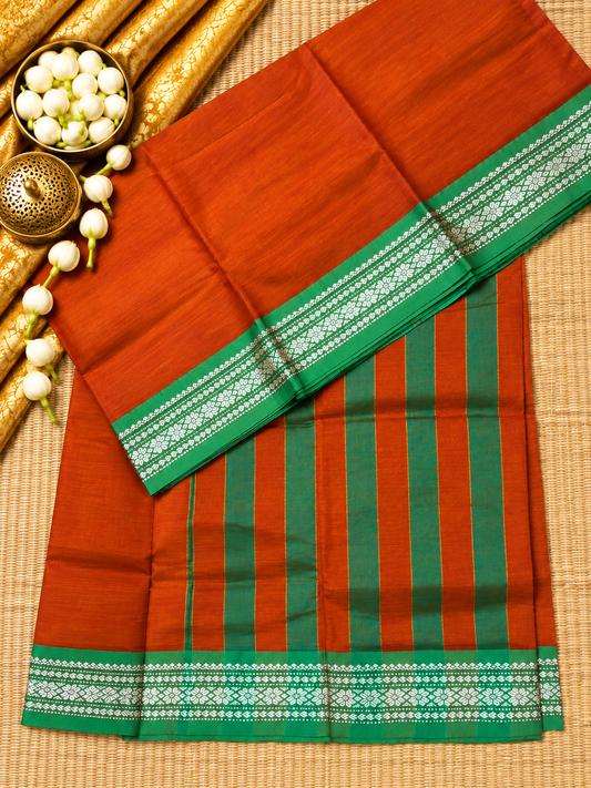 Gadwal Plain Cotton with Tread Border
