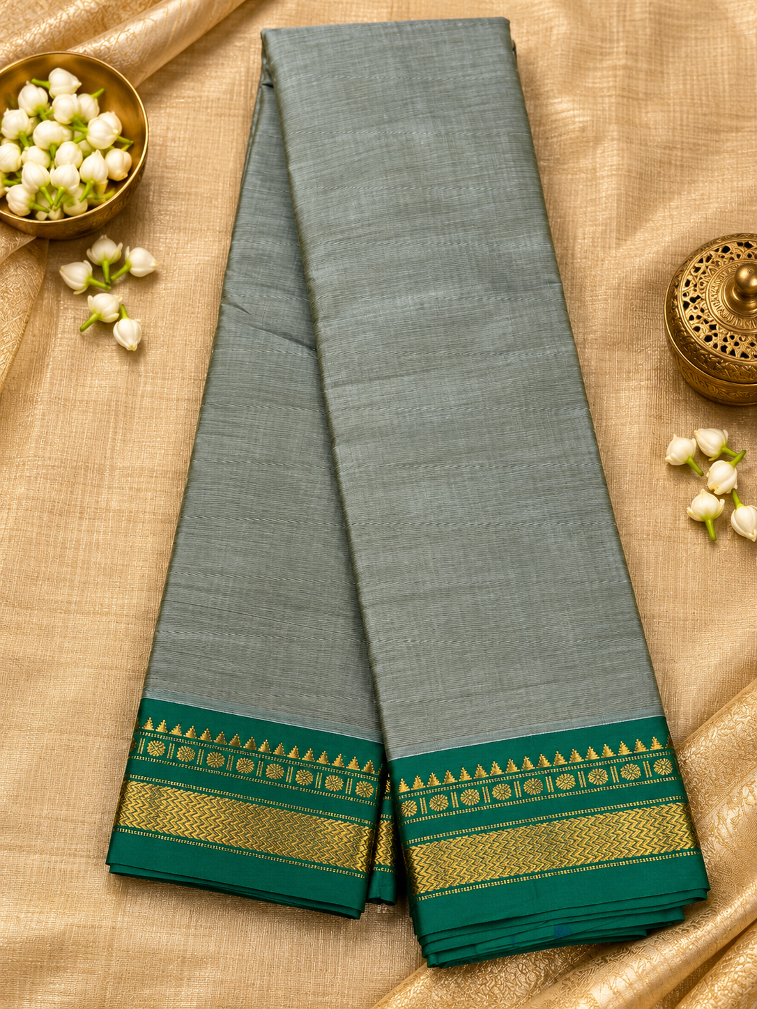 Gadwal Plain Cotton Saree